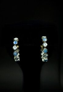 Masc hoop earrings in 92.5 oxidized silver with bold unisex design