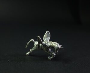 Unicorn earrings in oxidized 92.5 silver with whimsical design