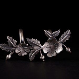 Handcrafted 92.5 silver Nyara ring with oxidised statement design by Ahsaas Jewellery