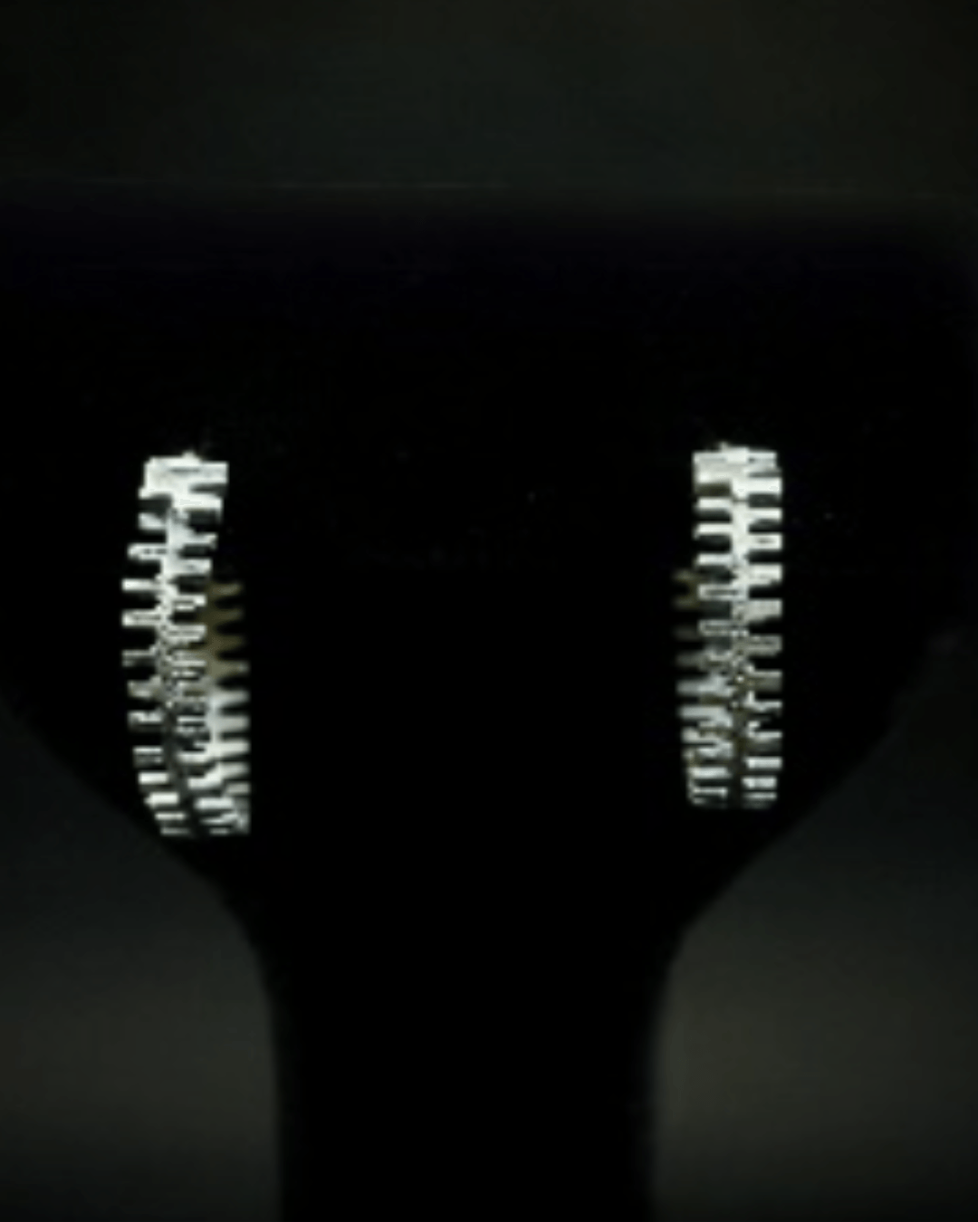 92.5 silver zip hoop earrings minimal modern jewellery