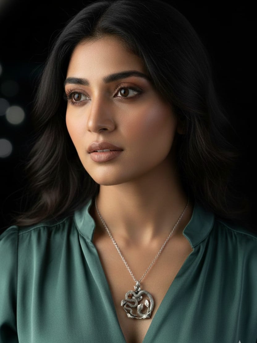 92.5 Silver Snake Necklace - Ahsaas Jewellery