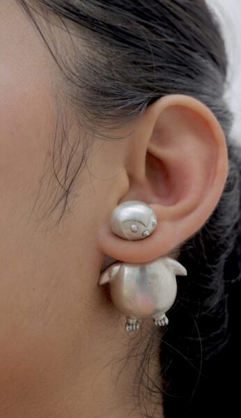 92.5 Silver Penguin Earrings | Cute Sterling Silver Animal Earrings Jaipur