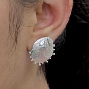 3 Layered Silver Earrings – Handcrafted Sterling Silver Jewellery