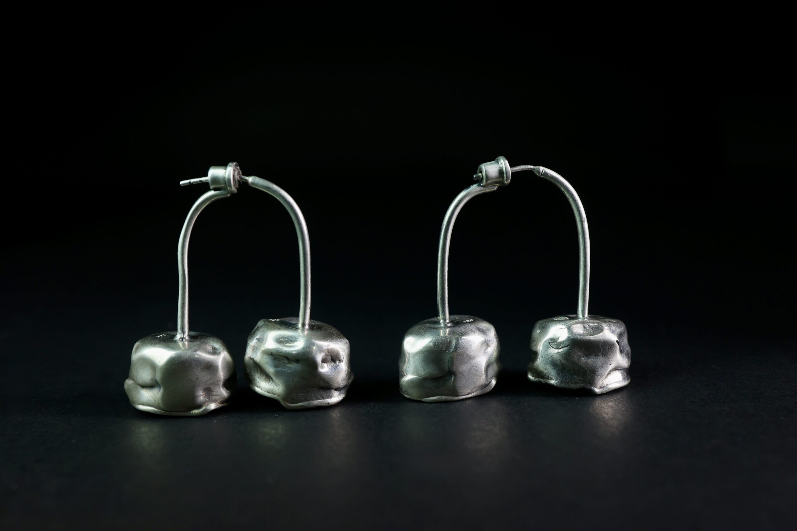 92.5 Silver Lotus Bell Earrings – Handcrafted Sterling Silver Jewellery