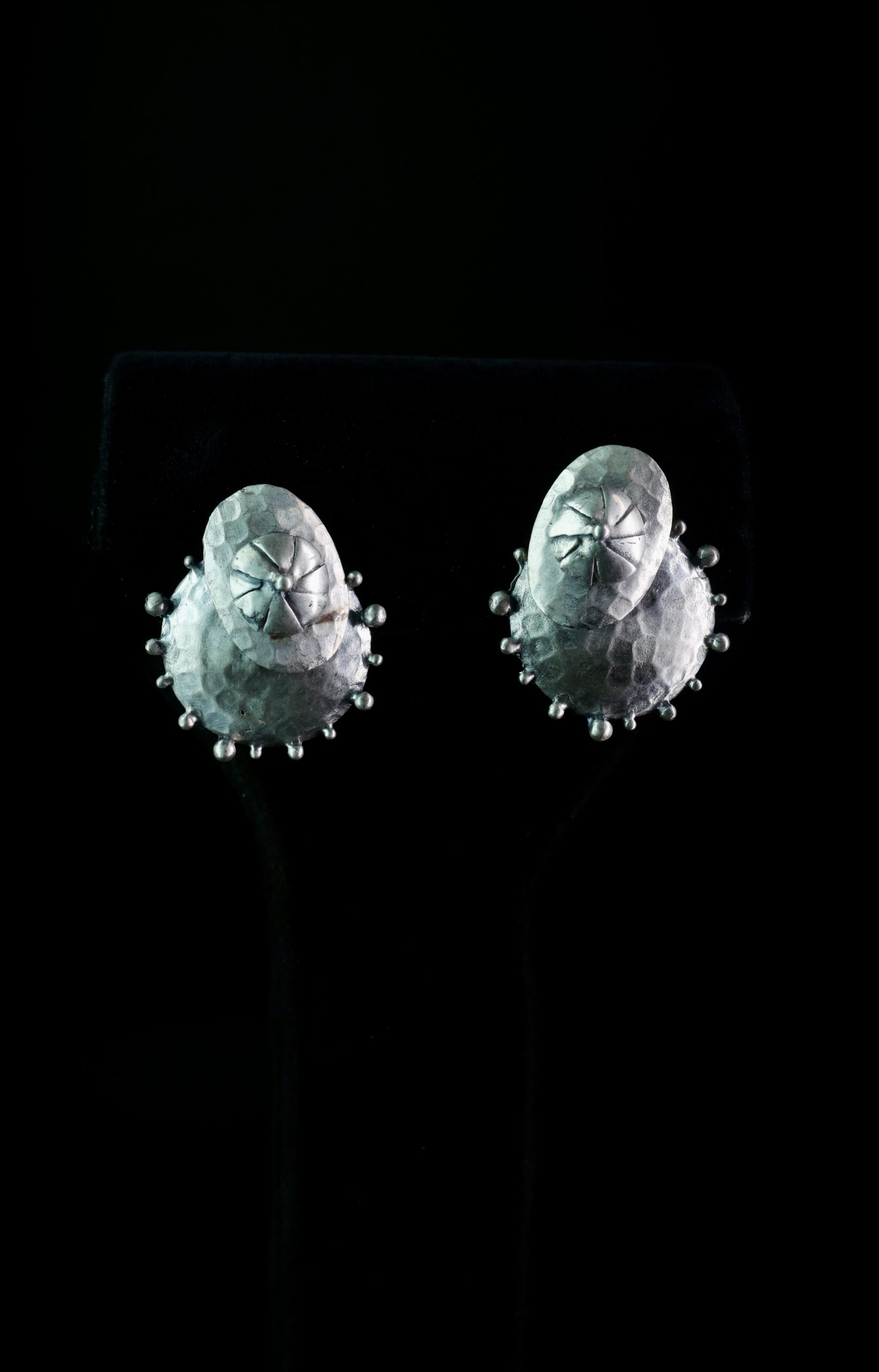 3 Layered Silver Earrings – Handcrafted Sterling Silver Jewellery