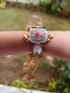 Gold-Plated Kashmiri kundan Bracelet