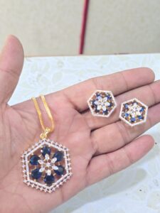 Elegant Amethyst Pendant Set