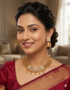 Antique Gold Nakshi Choker Set